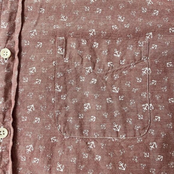 ⚓️ Banana Republic Nautical Anchor Print Button Down Shirt - Picture 6 of 13